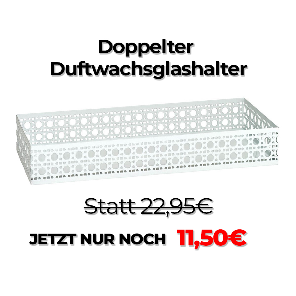 Doppelter Duftwachsglashalter White Pierced